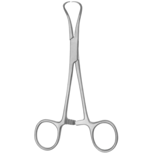 Towel Forceps Backhaus in stainless steel.